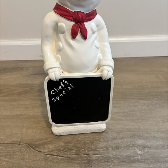 VTG Ceramic Pig Chef Chalkboard 17” Statue Kitchen Decor Figure Menu Board READ - Picture 5 of 16